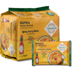 TABASCO® Ramen Instant Noodles – Spicy Curry Blaze (5 × 75 g)
