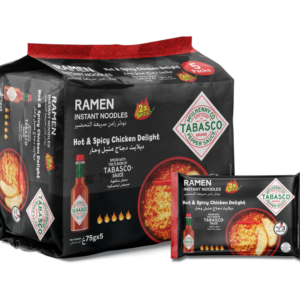 TABASCO® Ramen Instant Noodles – Hot & Spicy Chicken Delight (5 Packs x 75g)